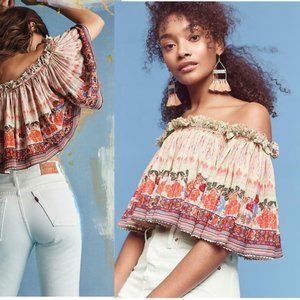 BHANUNI Villa Midi off the shoulder swing top